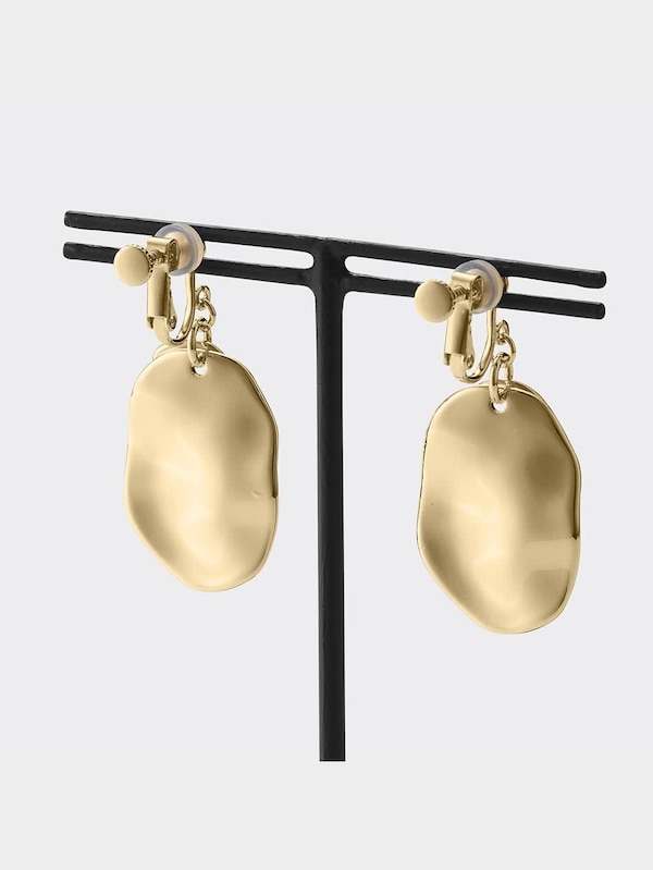 ラウンドメタルイヤリング