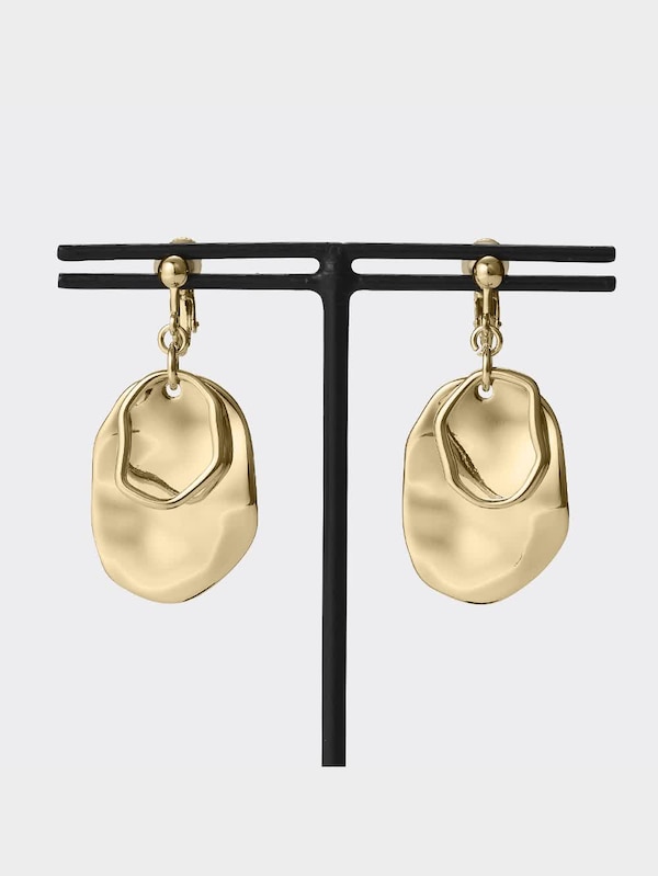 ラウンドメタルイヤリング