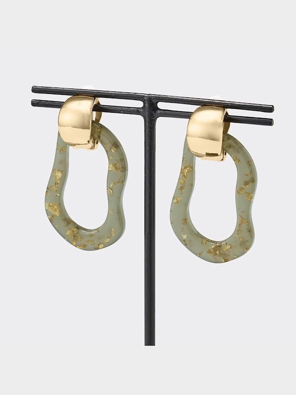 クリア&メタルイヤリングイヤーカフセット