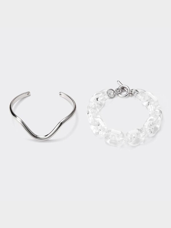 メタル&チェーンブレスレット