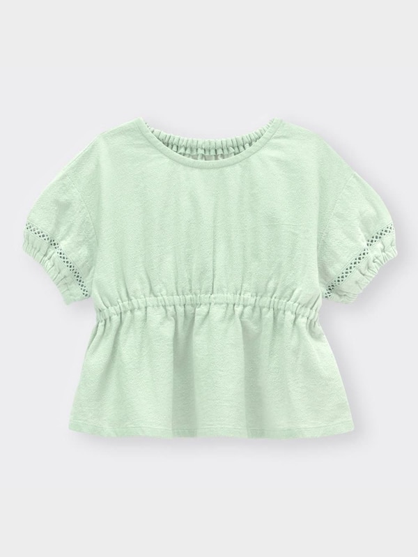 BABY(TODDLER)GIRLSハシゴレースブラウス(半袖)+E