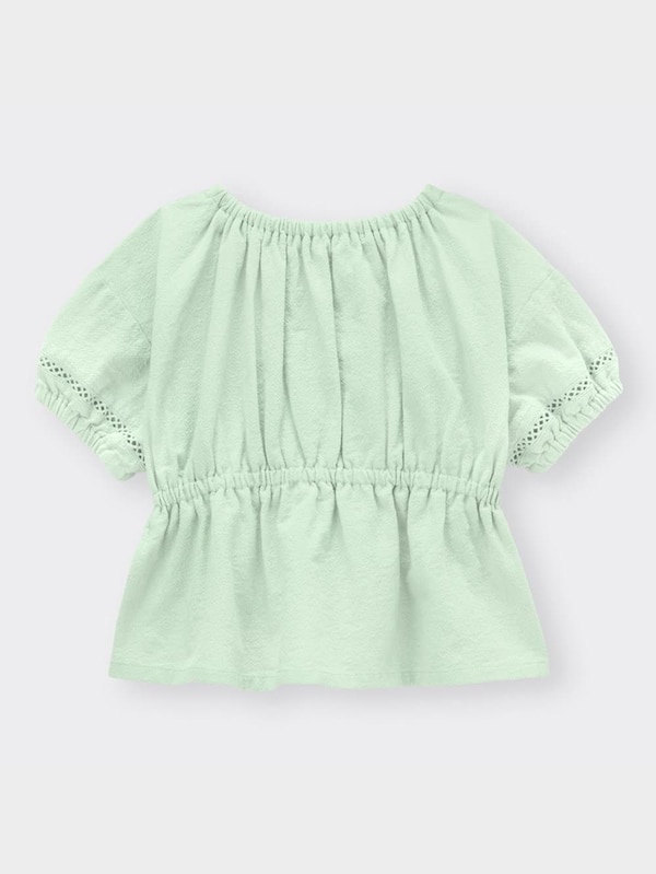 BABY(TODDLER)GIRLSハシゴレースブラウス(半袖)+E