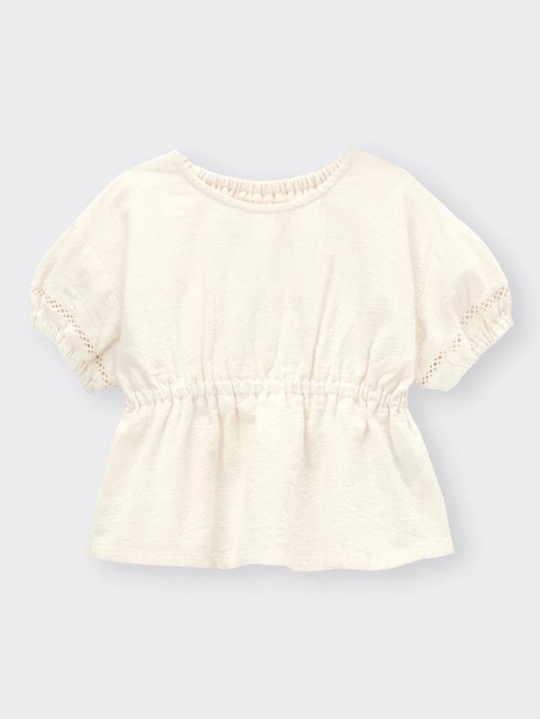 BABY(TODDLER)GIRLSハシゴレースブラウス(半袖)+E