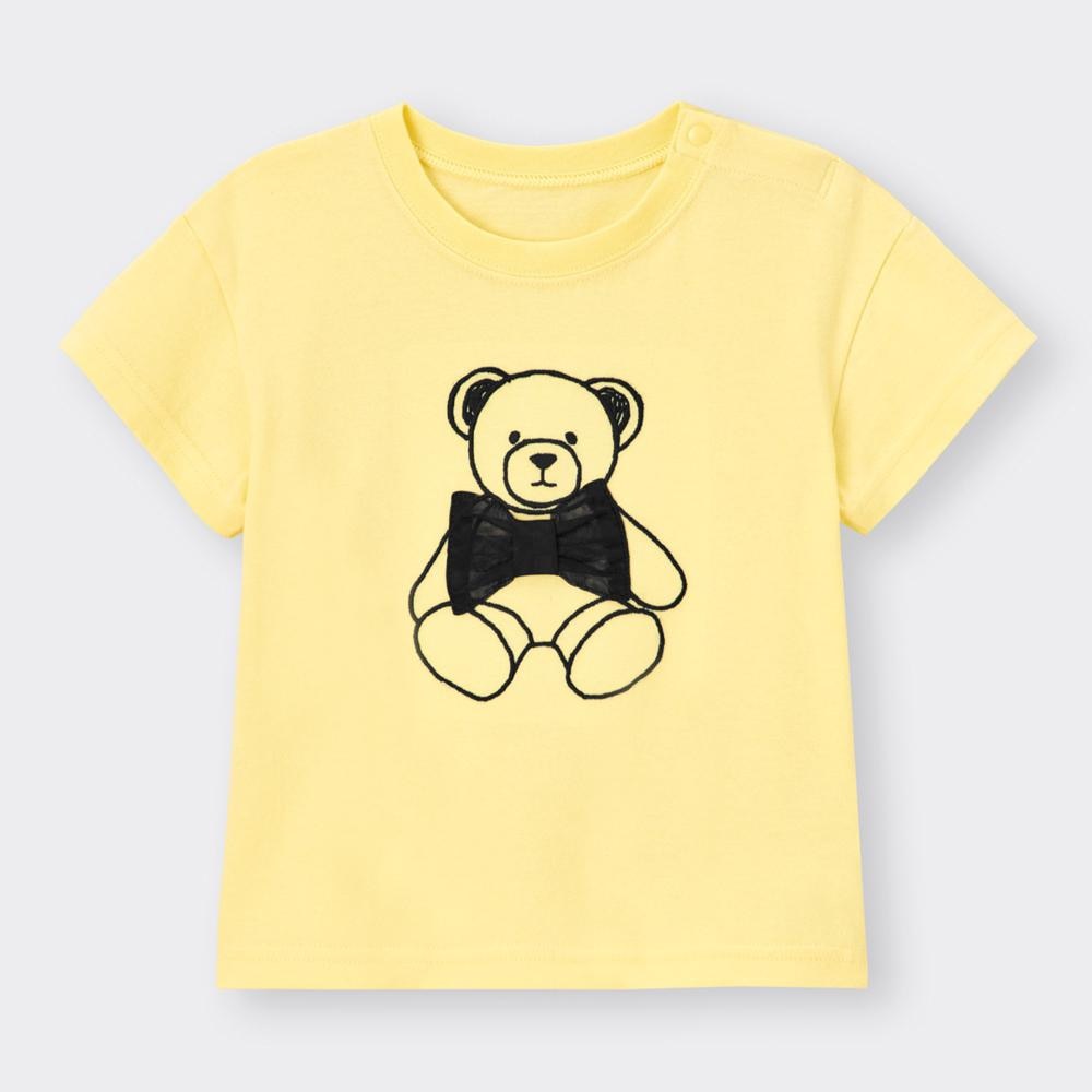 （GU）BABY(TODDLER)GIRLSチュールリボンT(半袖)(ベア)+Eのサムネイル