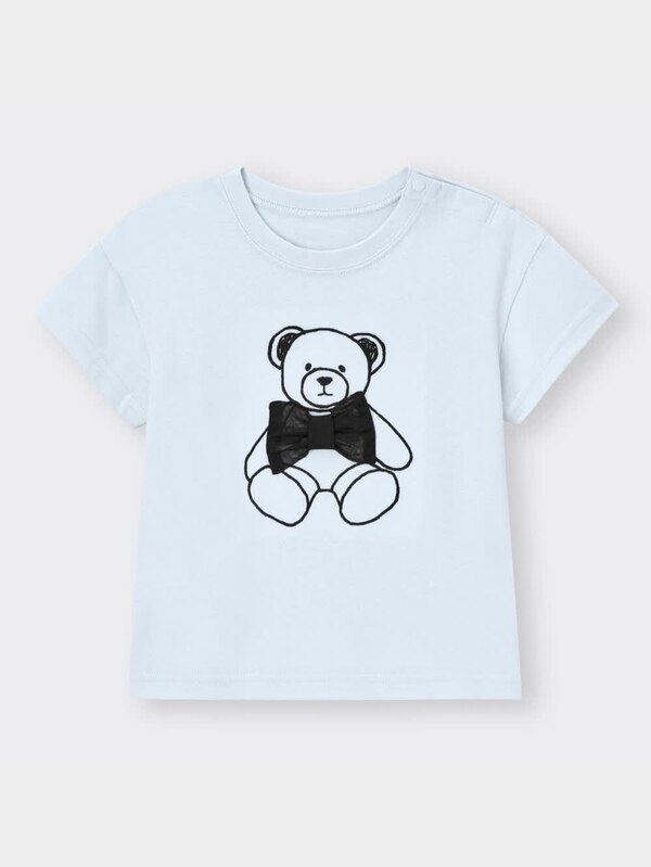 BABY(TODDLER)GIRLSチュールリボンT(半袖)(ベア)+E