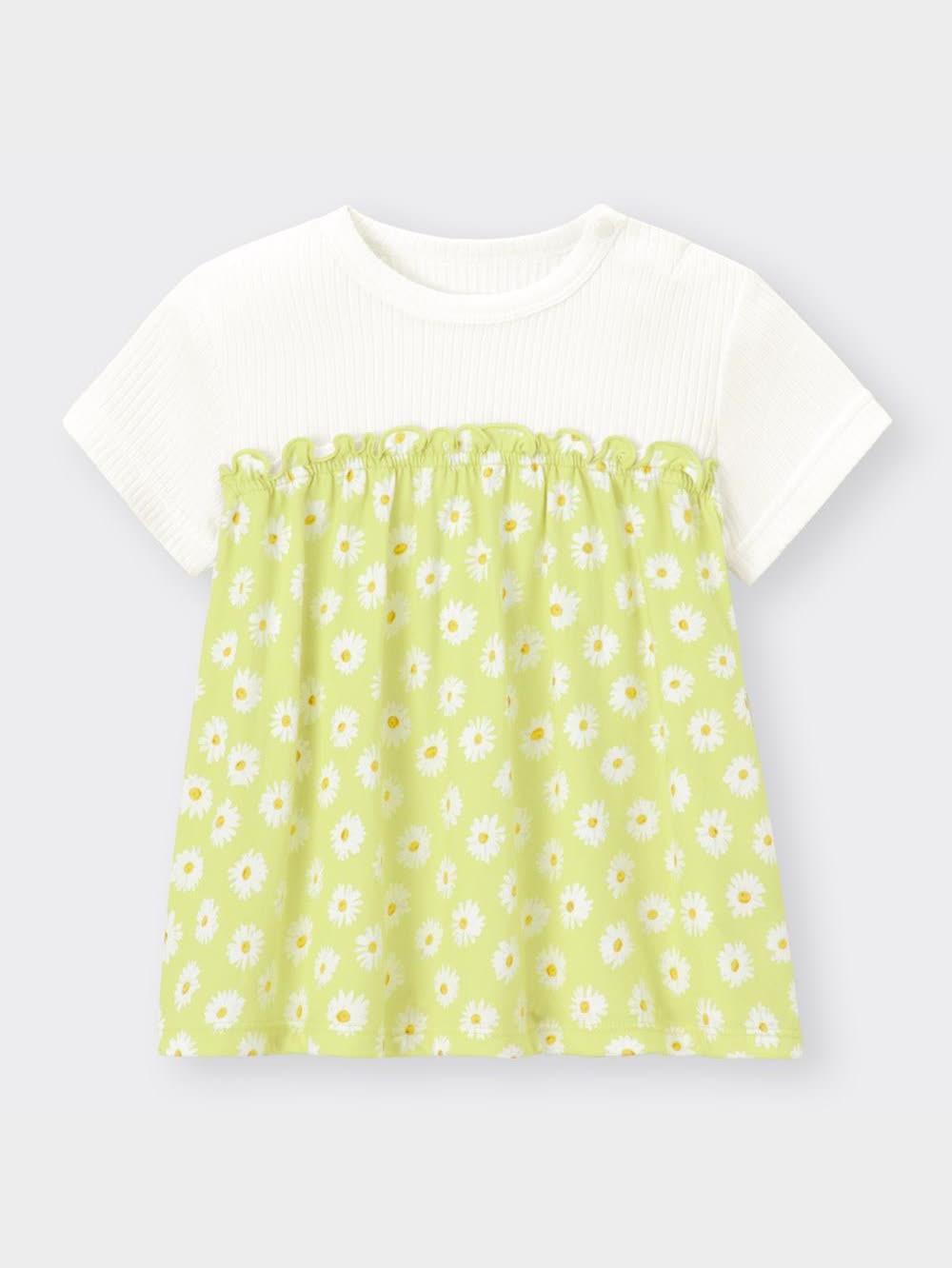 GU公式 | BABY(TODDLER)GIRLSフラワーコンビT(半袖)+E(セットアップ
