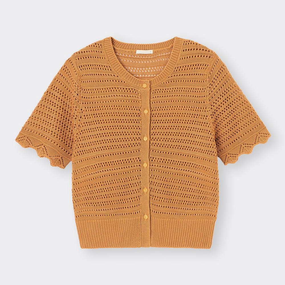 GU公式 | 透かし編みカーディガン(半袖) | ファッション通販サイト