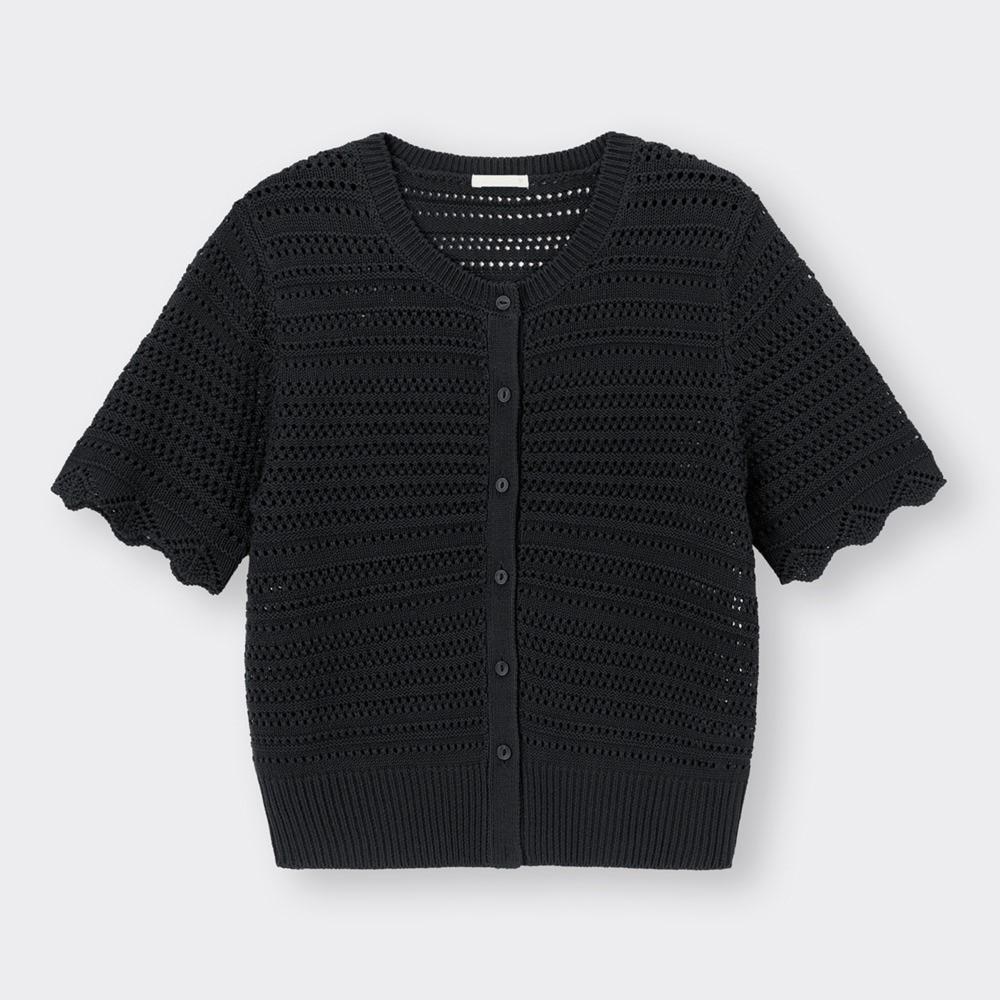 GU公式 | 透かし編みカーディガン(半袖) | ファッション通販サイト
