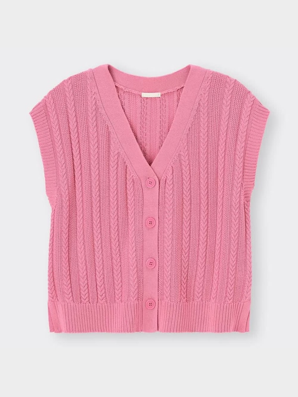 フロントボタンニットベスト