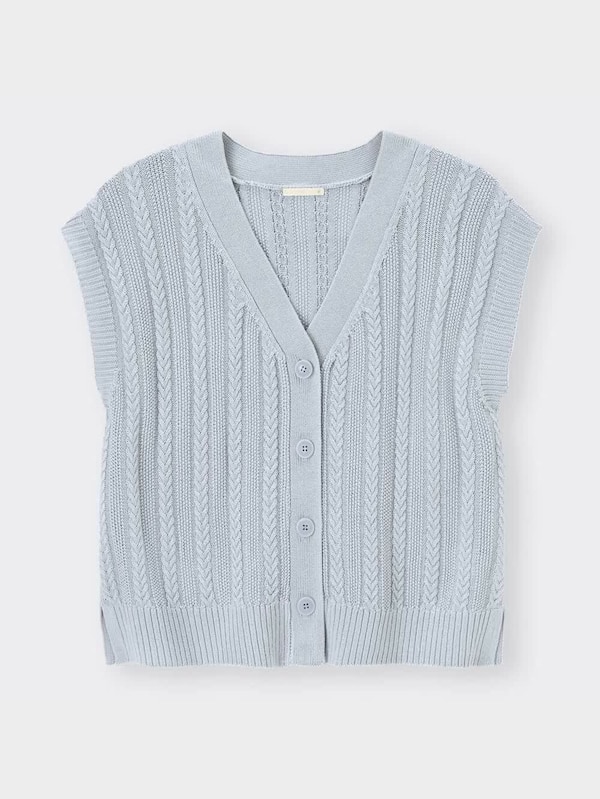 フロントボタンニットベスト