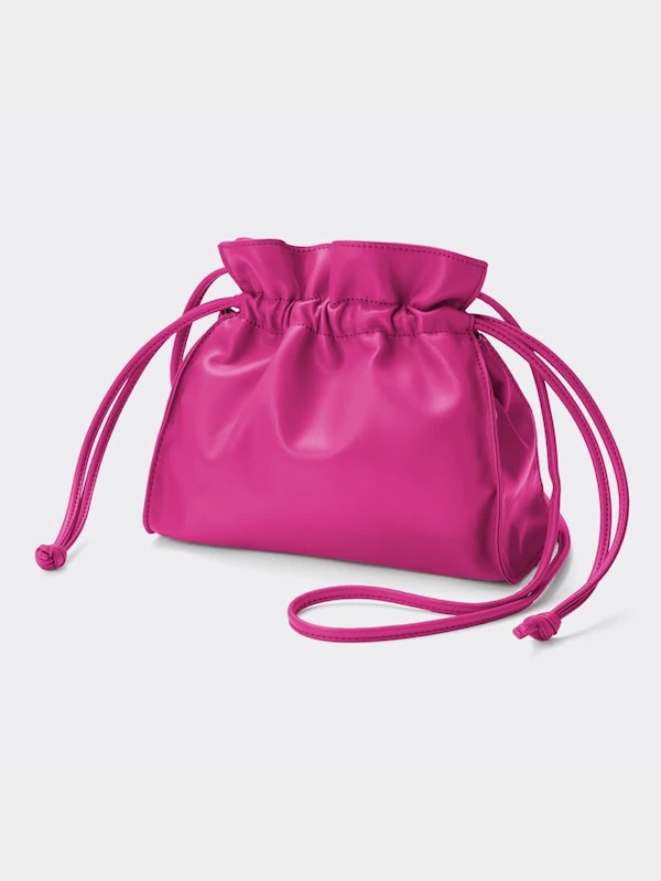 レザータッチドローストリングバッグ