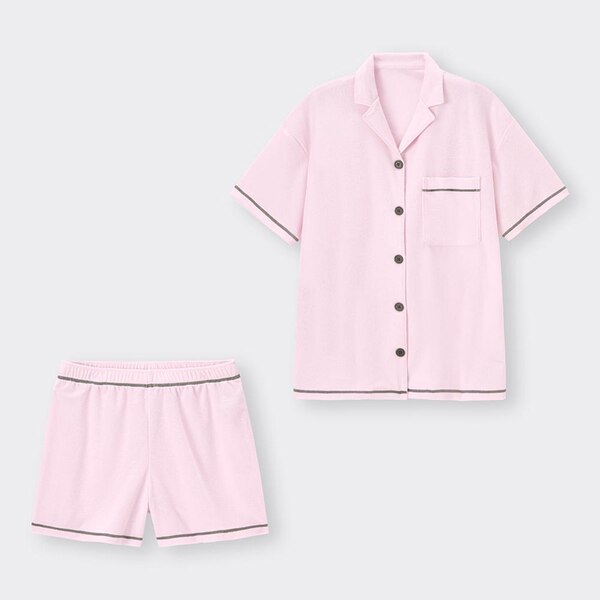 パイルパジャマ(半袖&ショートパンツ)-PINK