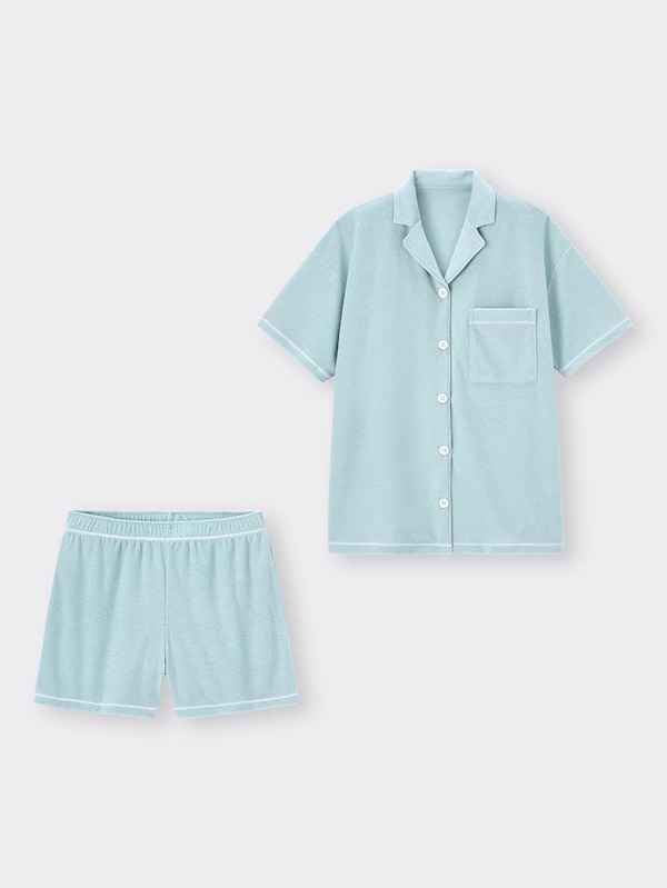 パイルパジャマ(半袖&ショートパンツ)