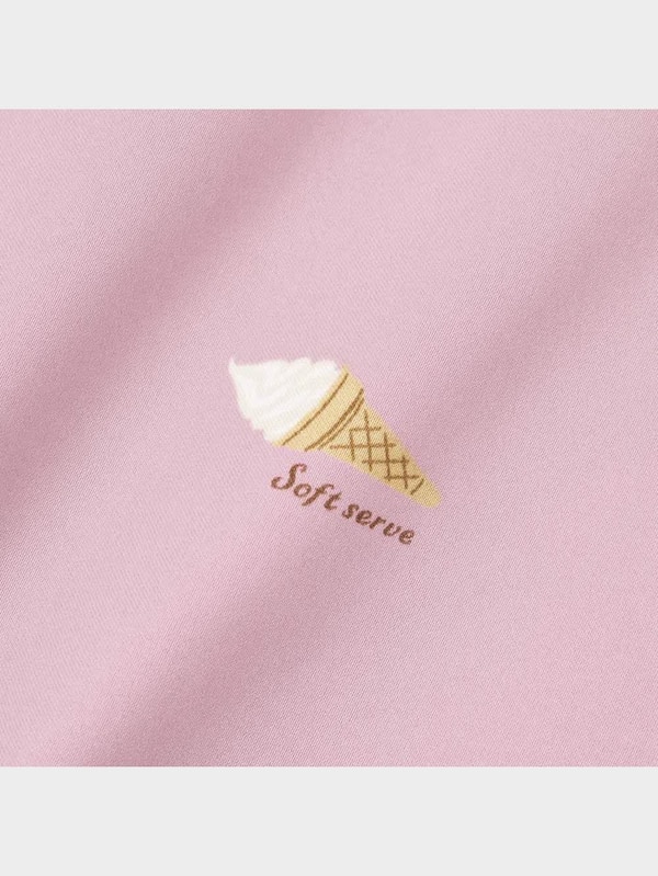 サテンパジャマ(半袖&ショートパンツ)(ソフトクリーム)+X