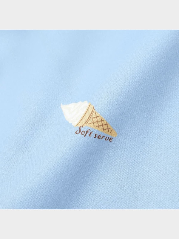 サテンパジャマ(半袖&ショートパンツ)(ソフトクリーム)+X