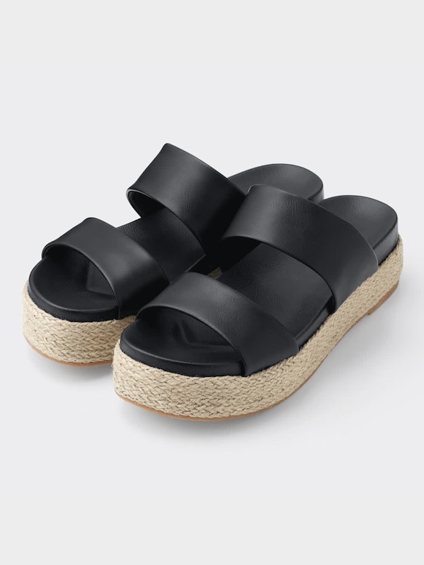 プラットフォームジュートサンダル+X