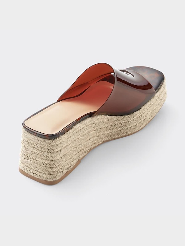 プラットフォームクリアサンダル+X