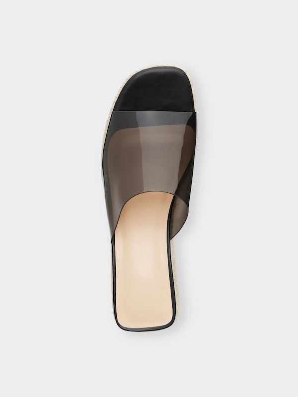 プラットフォームクリアサンダル+X