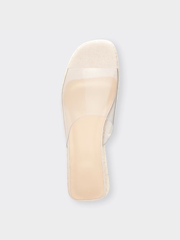 プラットフォームクリアサンダル+X