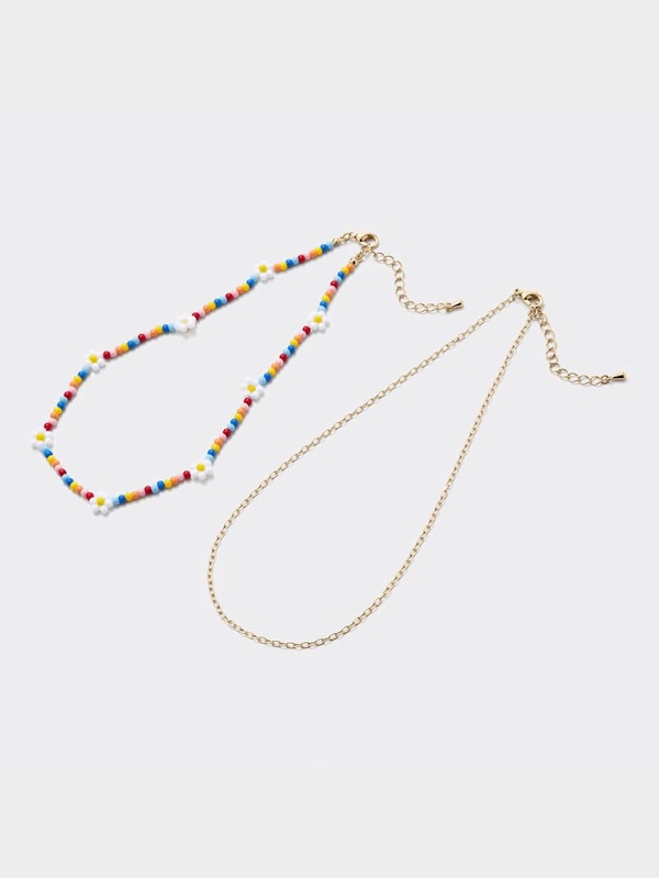 カラービーズネックレス