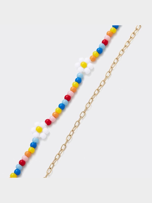 カラービーズネックレス