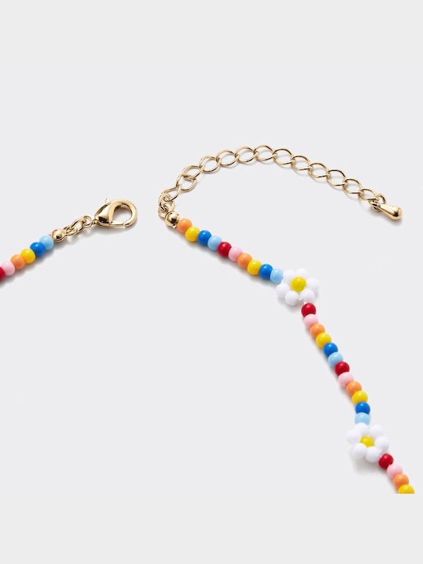 カラービーズネックレス