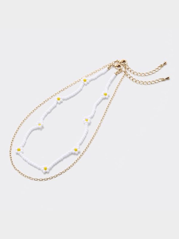 カラービーズネックレス