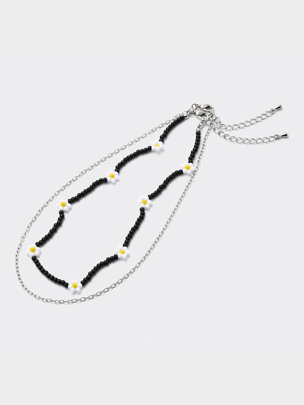 カラービーズネックレス