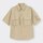 マルチポケットオーバーサイズシャツ(5分袖)NT+X-BEIGE