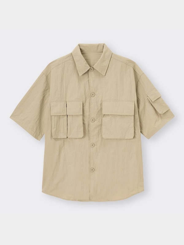 マルチポケットオーバーサイズシャツ(5分袖)NT+X