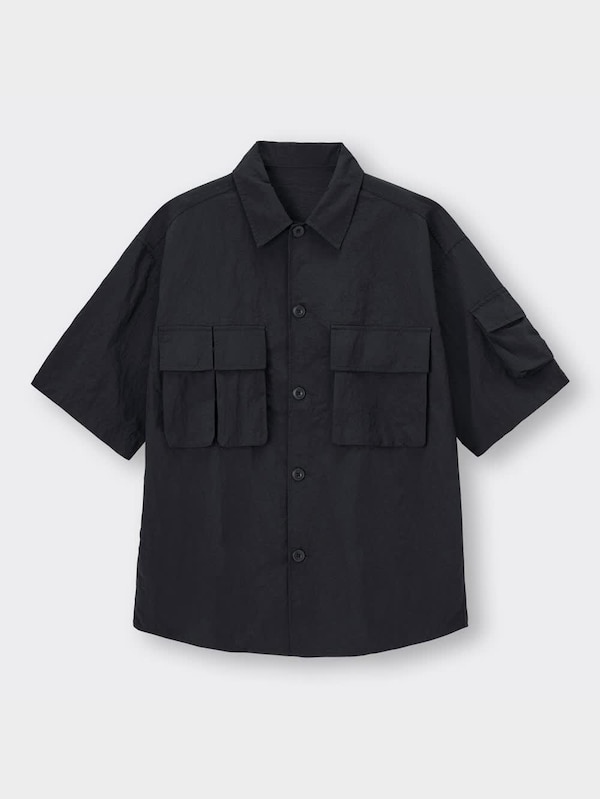 マルチポケットオーバーサイズシャツ(5分袖)NT+X