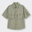 マルチポケットオーバーサイズシャツ(5分袖)NT+X
