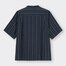 オープンカラーシャツ(5分袖)(ストライプ)