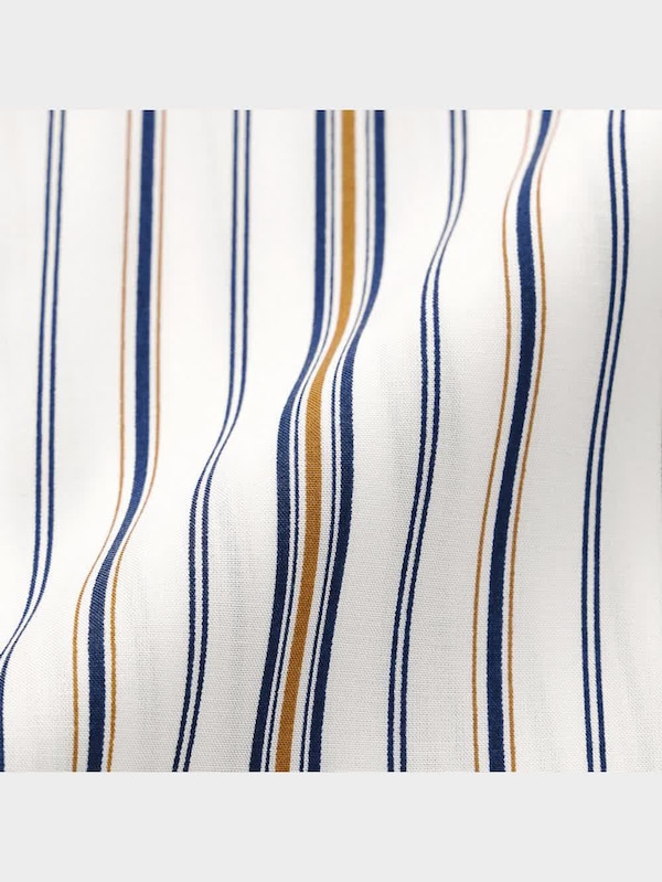 オープンカラーシャツ(5分袖)(ストライプ)