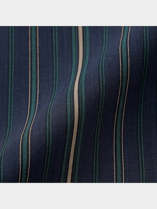 オープンカラーシャツ(5分袖)(ストライプ)