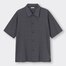 リラックスフィットシャツ(5分袖)(コモン)NT+E-BLACK