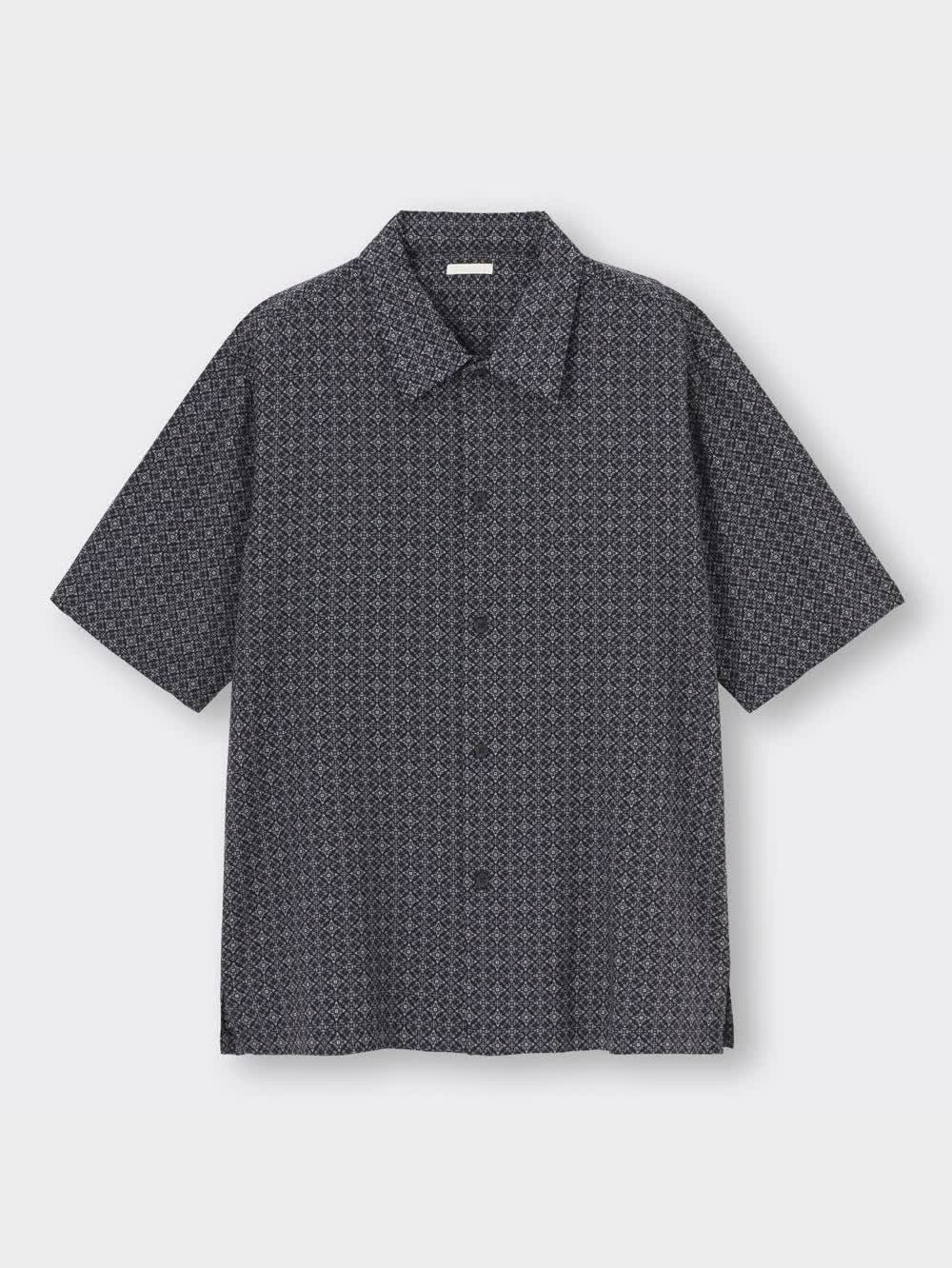 魅力の GU公式 リラックスフィットシャツ(5分袖)(コモン)NT+E | ファンデーション