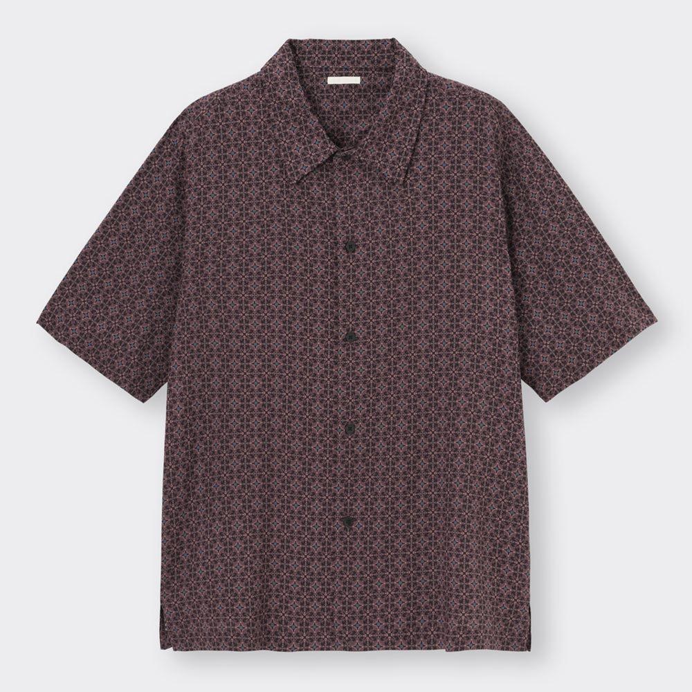 （GU）リラックスフィットシャツ(5分袖)(コモン)NT+E