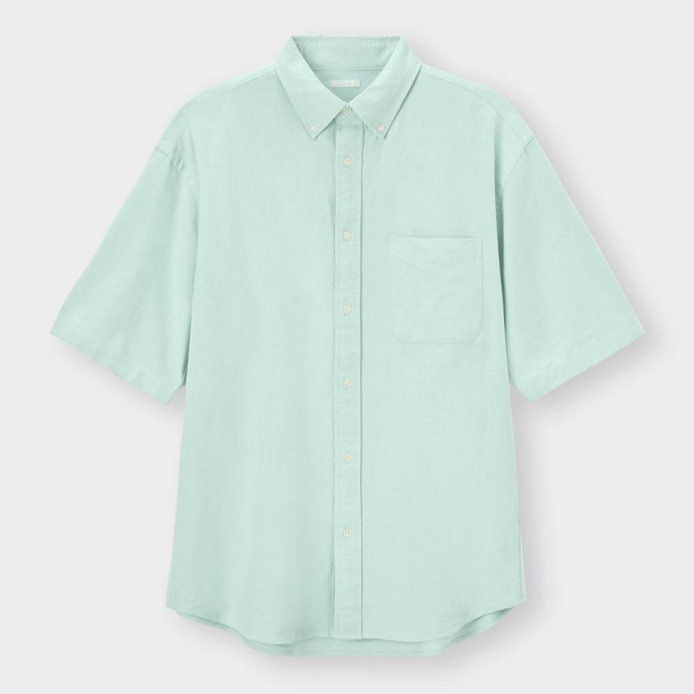 （GU）オックスフォードオーバーサイズシャツ(5分袖)