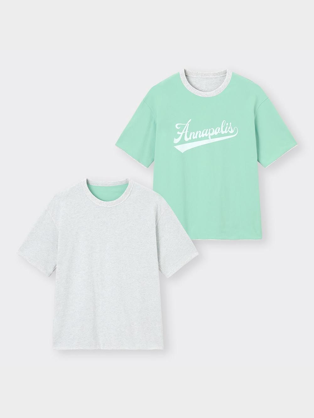 ご注文品 GU公式 | リバーシブルビッグT(5分袖)NT+E