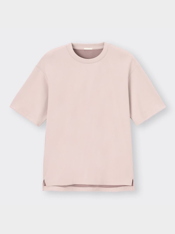 ドライダブルフェイスバイカラービッグプルオーバー5分袖NT+E