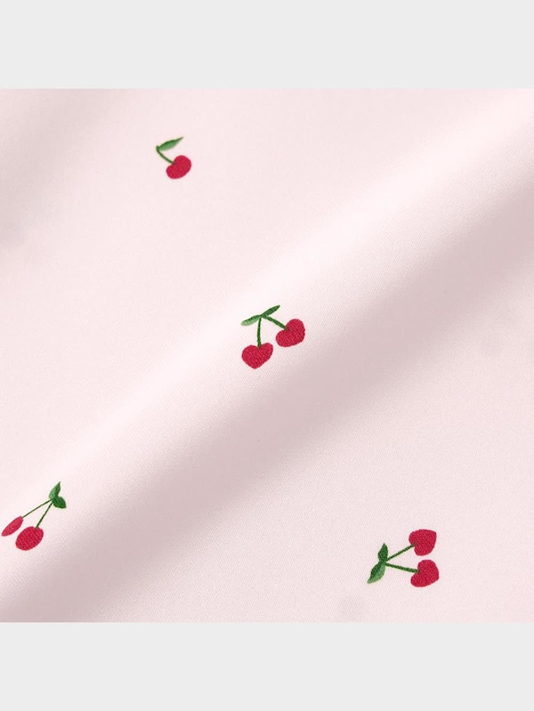サテンパジャマワンピース(半袖)(チェリー)+X