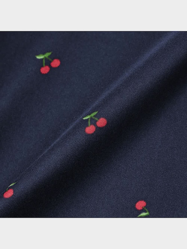 サテンパジャマワンピース(半袖)(チェリー)+X