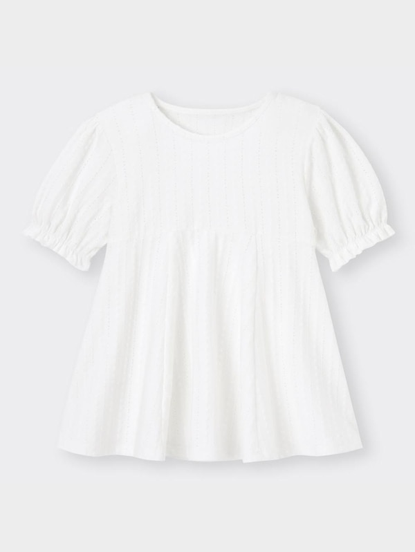 GIRLSジャカードパフスリーブT(半袖)+E