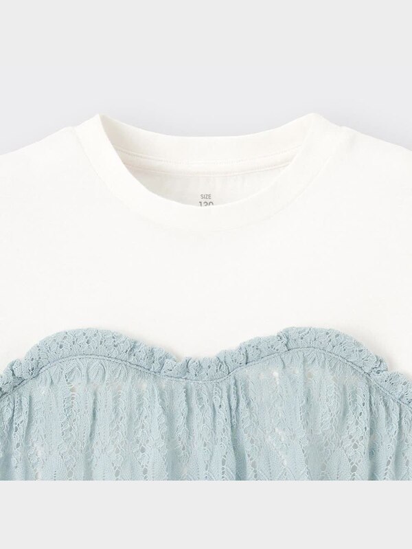 GIRLSレースドッキングT(半袖)