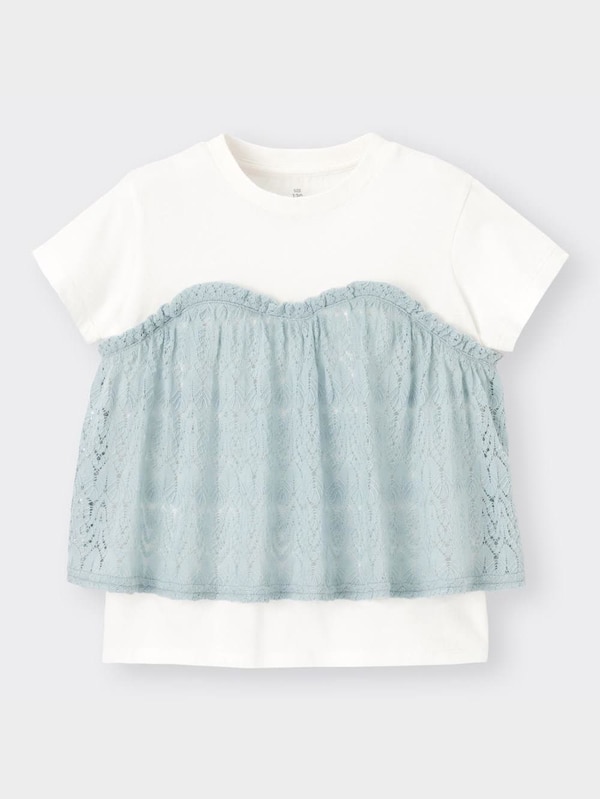 GIRLSレースドッキングT(半袖)