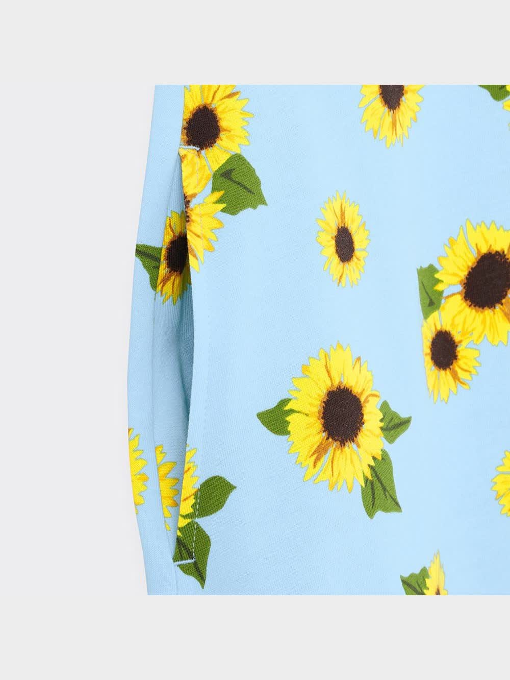 GU公式 | GIRLSフリルスリーブカットソーワンピース(半袖)(ヒマワリ)