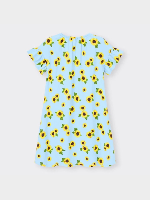 GIRLSフリルスリーブカットソーワンピース(半袖)(ヒマワリ)