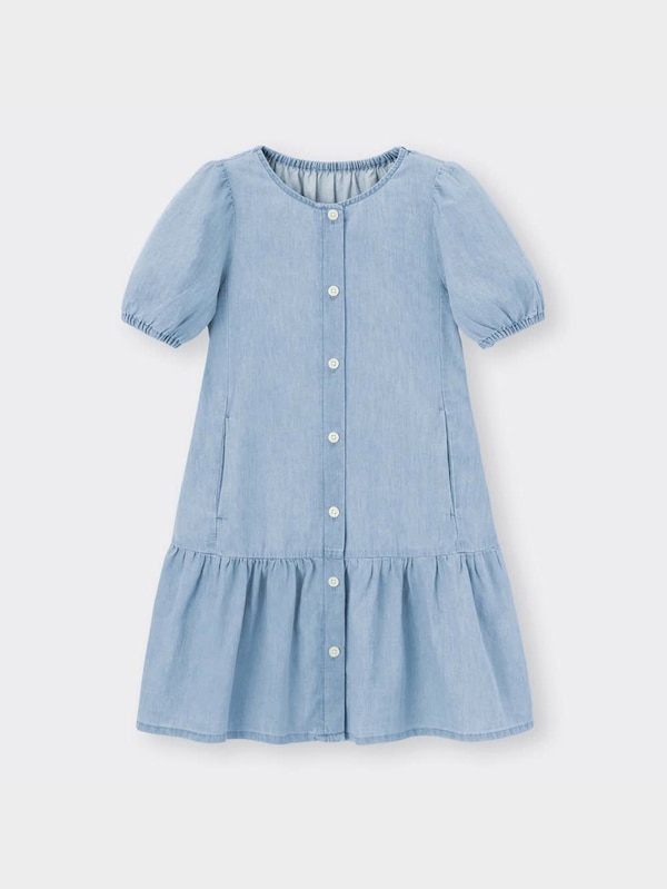 GIRLSデニムティアードワンピース(半袖)