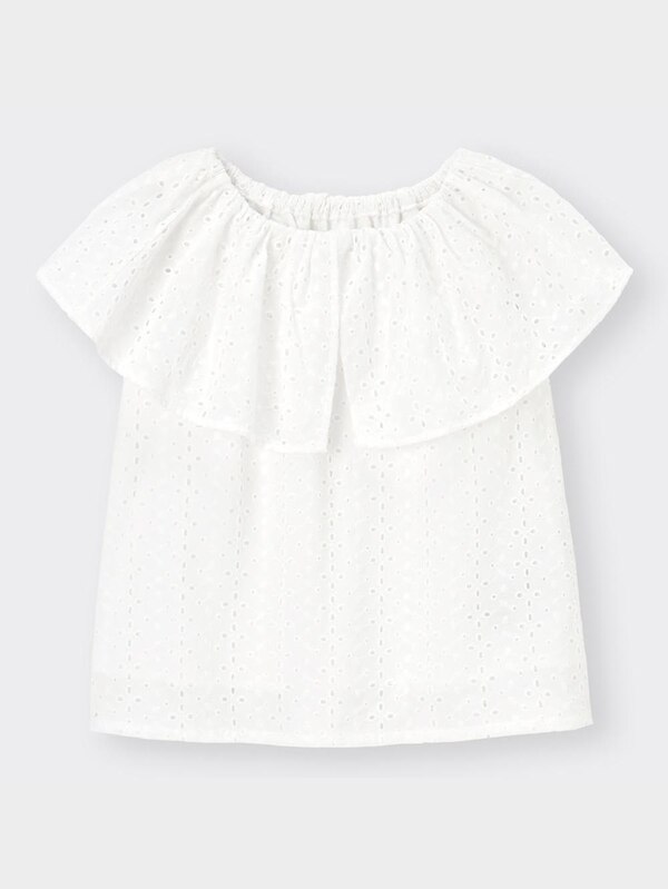 GIRLSエンブロイダリーレースブラウス(半袖)+E